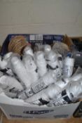 Two boxes of polystyrene cups, baskets etc