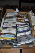 One box of Playstation games, DVD's etc