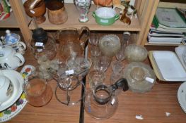 Mixed Lot: Various drinking glasses, glass plates etc