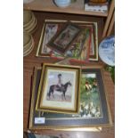 Mixed Lot: Various assorted pictures to include hunting interest
