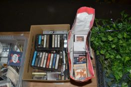 A quantity of various audio casettes