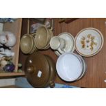 Mixed Lot: Various pottery bowls, tea wares, casserole dish etc