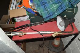Vintage angle poise style lamp and one other (2)