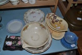 Mixed Lot: Various assorted ceramics to include Carlton ware dishes, various plates, Barum cup and