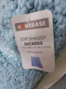 Blue shaggy rug