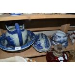 Reproduction ironstone wash bowl and jug and other assorted ceramics