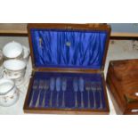 Case of fish cutlery