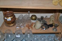 Mixed Lot: Various assorted glass wares, silver plated wares etc