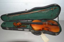 Cased Chinese violin