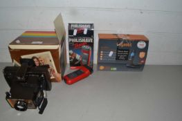 Mixed Lot: Boxed cordless telephone, Polaroid camera and a Philips electric razor (3)