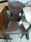 19th Century mahogany hall chair