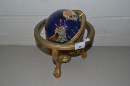 Modern hardstone inlaid globe