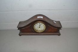 Early 20th Century oak cased mantel clock of arched form
