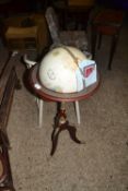 Royal Geographical Society World Globe on tripod base stand produced for the Franklin Mint