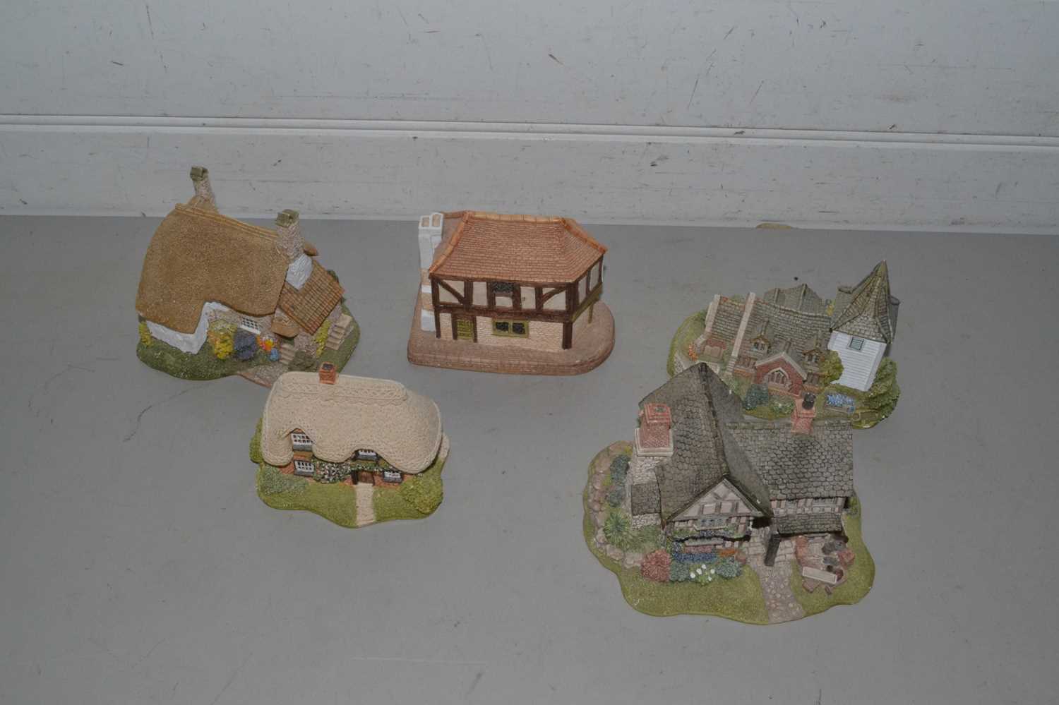 Collection of four Lilliput Lane model buildings