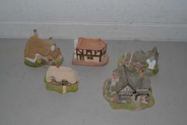 Collection of four Lilliput Lane model buildings