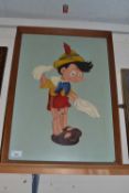 20th Century school study of Pinocchio, oil on board, unsigned