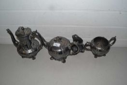 Four piece silver plated tea and coffee service