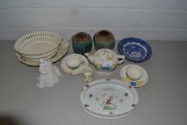 Mixed lot of assorted ceramics to include cream ware dishes (a/f), part tea set, ginger jars, a