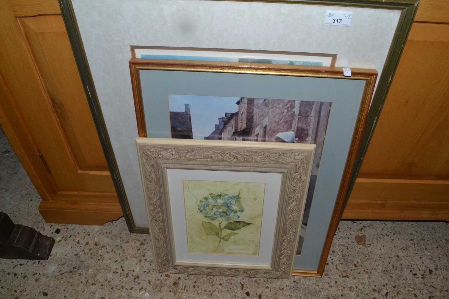 Mixed Lot: Three various framed coloured prints
