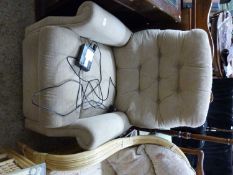 Beige electric recliner chair
