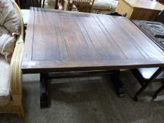 Oak draw leaf dining table, 122cm wide