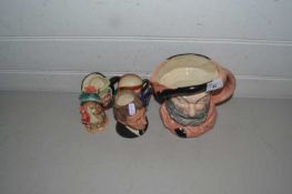 Mixed Lot: Royal Doulton character jugs to include Michael Doulton, Falstaff and others plus a