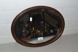 Railway interest - vintage LNER small oval wall mirror with bakelite frame