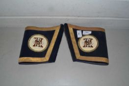 Pair of epaulettes with enamelled detail