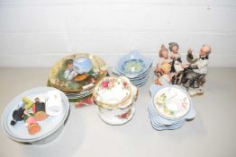 Mixed Lot: Various ceramics to include porcelain figure group, Buchan dishes, small Copenhagen vase,