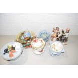 Mixed Lot: Various ceramics to include porcelain figure group, Buchan dishes, small Copenhagen vase,