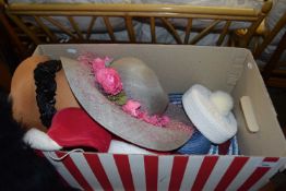 Box of various ladies hats