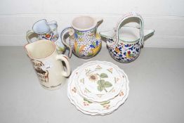 Mixed Lot: Ceramics to include Black Sheep Ale jug, floral decorated plates and other items