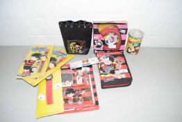 Mixed Lot: Dennis the Menace modern collectables to include watches, pencil case, skateboard etc