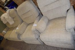 Modern two seater sofa and pair of matching armchairs (3)