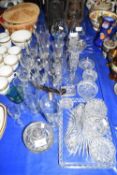 Mixed Lot: Various assorted drinking glasses, dressing table glass wares etc