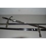 Three various reproduction swords