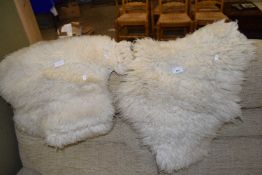 Two sheepskin rugs