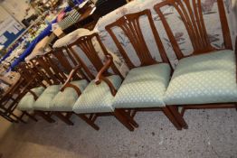Set of six reproduction dining chairs