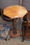 19th Century faded mahogany wine table with octagonal top