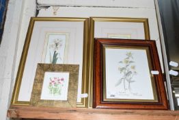 Mixed Lot: Five various coloured floral prints