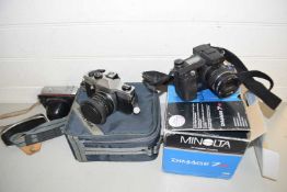 Mixed Lot: Cameras comprising a Minolta 7HL, a Practica MTL5B and a Werra 1 (3)