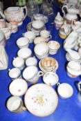 Mixed Lot: 19th Century tea and coffee cups to include examples by Spode, New Hall and others
