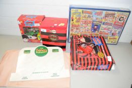 Mixed Lot: Beano and Dennis the Menace items to include computer mouse and mouse pad, jigsaw puzzle,