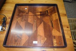 Inlaid and lacquered serving tray