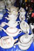 Collection of various 19th Century teapots to include examples by Machin, and others