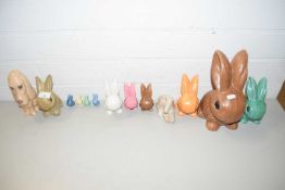 Collection of Sylvac and other ornaments to include a range of various bunny rabbits, model dog etc