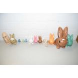 Collection of Sylvac and other ornaments to include a range of various bunny rabbits, model dog etc