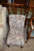 Floral upholstered side chair