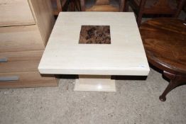 Modern marble effect square coffee table